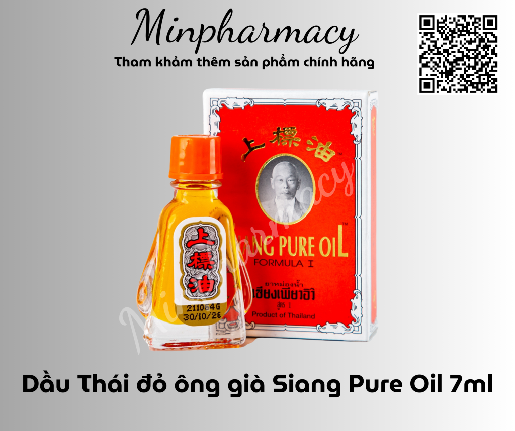 Dau Thai do ong gia Siang Pure Oil 7ml