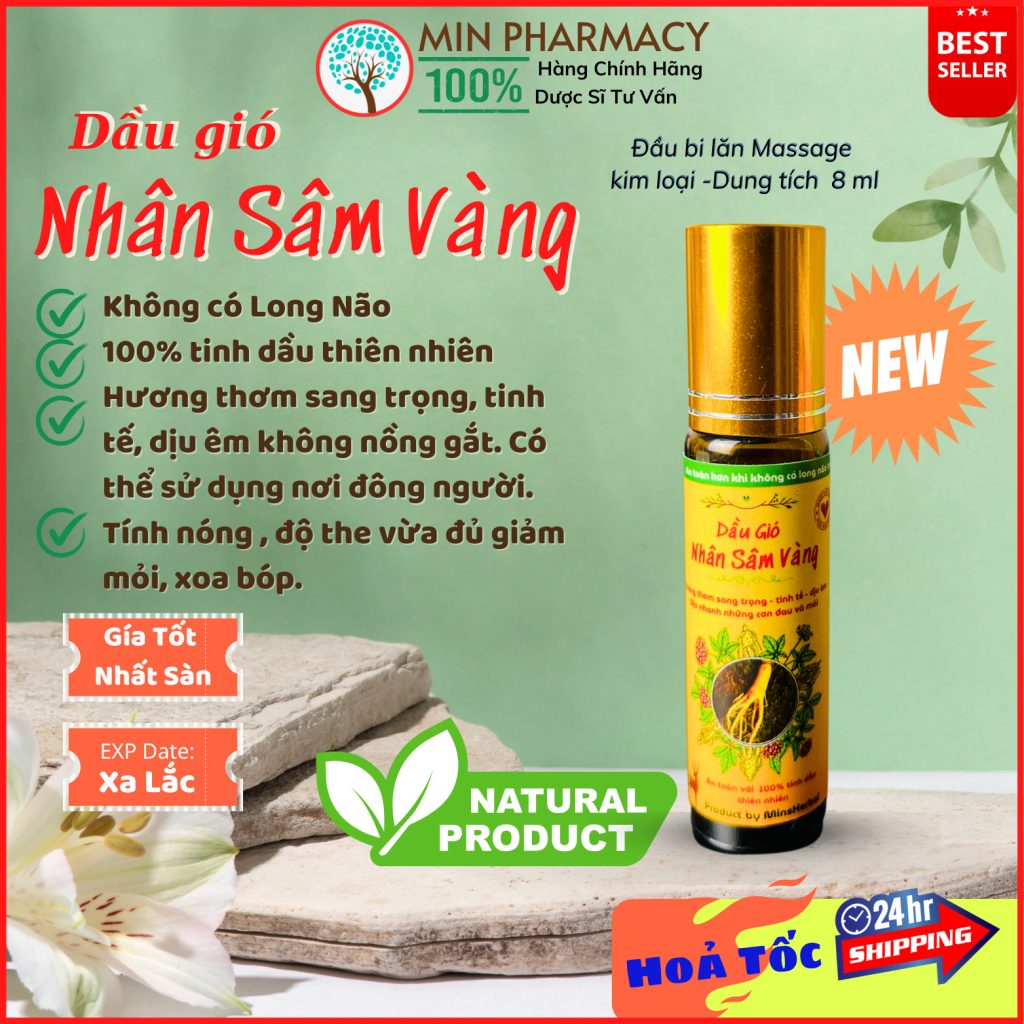 Dau gio nhan sam vang tinh chat nham sam giu am co the dau lan 8ml