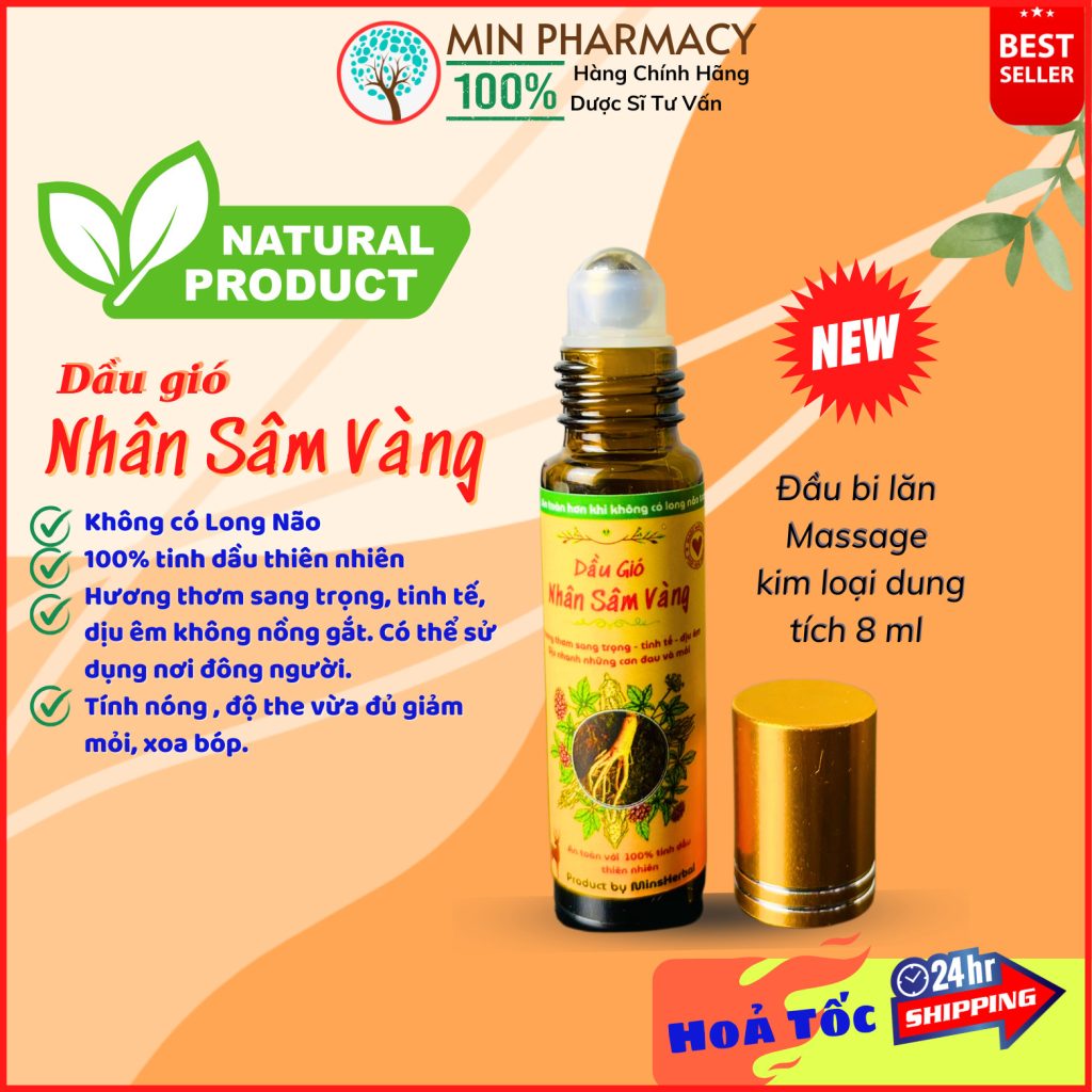 Dau nhan sam vang tinh chat nham sam giu am co the chai dau lan 8ml